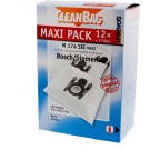 CleanBag stofzuigerzakken 12 stuks - Geschikt voor Bosch Siemens - G XL G XXL G ALL - Inclusief 2 filters - Alternatief - Maxipack - Voordeelpak